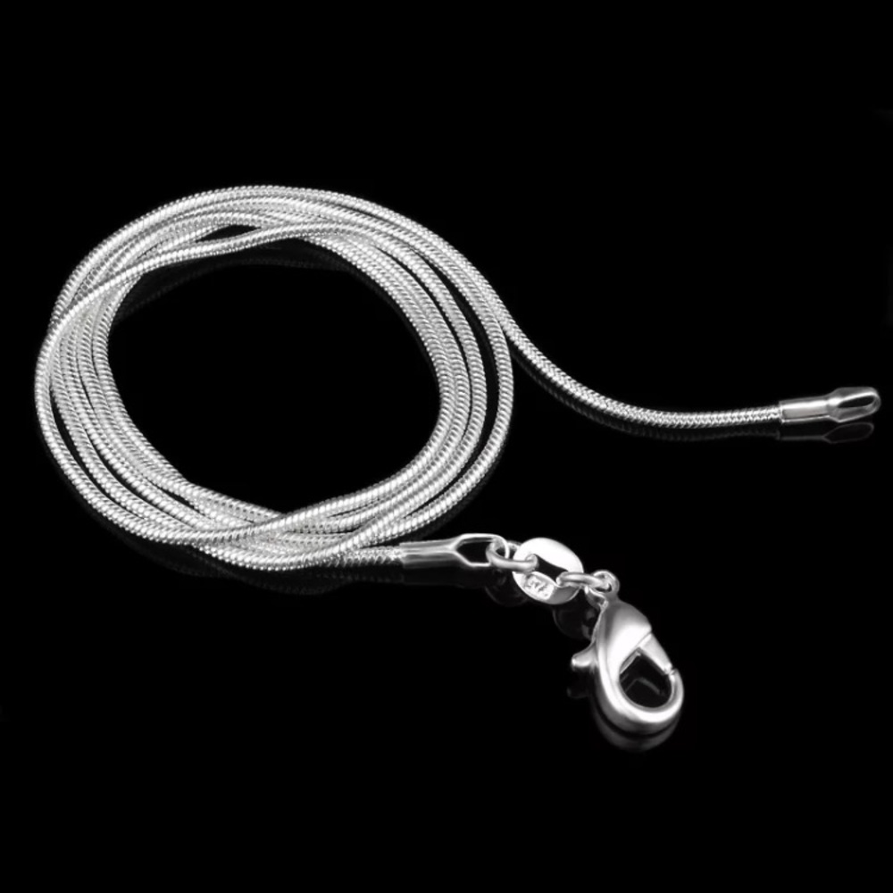 New 925 sterling silver  necklace chain 1mm - Picture 3 of 4